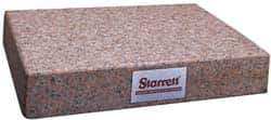 Starrett - 12" Long x 12" Wide x 4" Thick, Granite Inspection Surface Plate - B Toolroom Grade, 0.0002" Unilateral Tolerance, Includes NIST Traceability Certificate - Eagle Tool & Supply