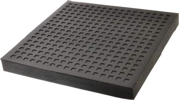 Mason Ind. - 10" Long x 10" Wide x 1" Thick, Rubber, Machinery Leveling Pad & Mat - 25,000 Lb Max Load - Eagle Tool & Supply