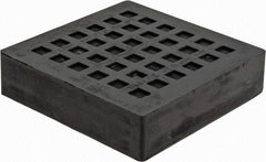 Mason Ind. - 4" Long x 4" Wide x 1" Thick, Rubber, Machinery Leveling Pad & Mat - 2,400 Lb Max Load - Eagle Tool & Supply