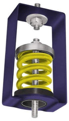 Mason Ind. - 300 to 400 Lb Capacity, 0.75 to 1" Deflection, HSA, Vibration Control Hanger - 2-3/4" Long x 3-3/4" Wide x 5-3/4" High x 2-3/4" Deep, 5/8" Max Rod Diam, 4" Lower Rod Penetration, Green - Eagle Tool & Supply