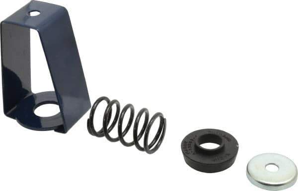 Mason Ind. - 55 to 76 Lb Capacity, 0.75 to 1.02" Deflection, HSX, Vibration Control Hanger - 2-7/8" Wide x 4-1/4" High x 2-1/2" Deep, 3/8" Max Rod Diam, 3-1/2" Lower Rod Penetration, Black - Eagle Tool & Supply