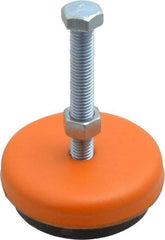 Mason Ind. - 1/2-13 Bolt Thread, 3-1/2" Wide x 1-1/8" High Standard Deflection Stud Mount Leveling Pad & Mount - 500 Max Lb Capacity, 3-1/2" Base Diam - Eagle Tool & Supply