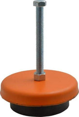 Mason Ind. - 1/2-13 Bolt Thread, 5" Wide x 1-3/4" High Standard Deflection Stud Mount Leveling Pad & Mount - 1,000 Max Lb Capacity, 5" Base Diam - Eagle Tool & Supply