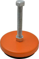 Mason Ind. - 1-8 Bolt Thread, 8" Wide x 2" High Standard Deflection Stud Mount Leveling Pad & Mount - 12,000 Max Lb Capacity, 8" Base Diam - Eagle Tool & Supply