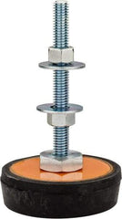 Mason Ind. - 1/2-13 Bolt Thread, 3.38" Wide Standard Deflection Stud Mount Leveling Pad & Mount - 1,000 Max Lb Capacity, 3-3/8" Base Diam - Eagle Tool & Supply