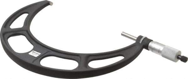 Starrett - 7 to 8" Range, 0.0001" Graduation, Mechanical Outside Micrometer - Ratchet Stop Thimble, Accurate to 0.0001" - Eagle Tool & Supply