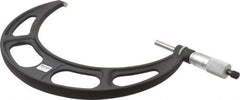 Starrett - 7 to 8" Range, 0.0001" Graduation, Mechanical Outside Micrometer - Ratchet Stop Thimble, Accurate to 0.0001" - Eagle Tool & Supply