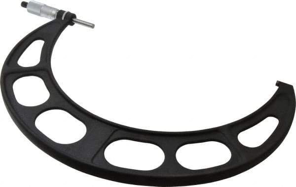 Starrett - 11 to 12" Range, 0.0001" Graduation, Mechanical Outside Micrometer - Ratchet Stop Thimble, Accurate to 0.0002" - Eagle Tool & Supply