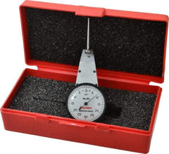 Starrett - 0.06 Inch Range, 0.001 Inch Dial Graduation, Horizontal Dial Test Indicator - 1-3/8 Inch White Dial, 0-30-0 Dial Reading - Eagle Tool & Supply
