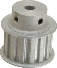 Power Drive - 15 Tooth, 3/8" Inside x 1.76" Outside Diam, Hub & Flange Timing Belt Pulley - 1" Belt Width, 1.79" Pitch Diam, 1-1/4" Face Width, Aluminum - Eagle Tool & Supply