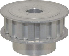 Power Drive - 16 Tooth, 1/2" Inside x 1.88" Outside Diam, Hub & Flange Timing Belt Pulley - 1/2" Belt Width, 1.91" Pitch Diam, 0.719" Face Width, Aluminum - Eagle Tool & Supply