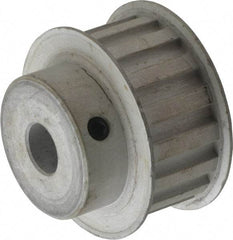 Power Drive - 16 Tooth, 1/2" Inside x 1.88" Outside Diam, Hub & Flange Timing Belt Pulley - 3/4" Belt Width, 1.91" Pitch Diam, 1" Face Width, Aluminum - Eagle Tool & Supply