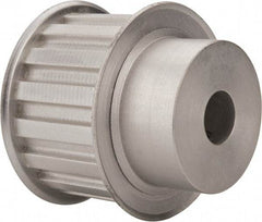 Power Drive - 16 Tooth, 1/2" Inside x 1.88" Outside Diam, Hub & Flange Timing Belt Pulley - 1" Belt Width, 1.91" Pitch Diam, 1-1/4" Face Width, Aluminum - Eagle Tool & Supply