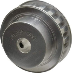 Power Drive - 18 Tooth, 1/2" Inside x 2.119" Outside Diam, Hub & Flange Timing Belt Pulley - 1/2" Belt Width, 2.149" Pitch Diam, 0.719" Face Width, Aluminum - Eagle Tool & Supply