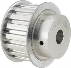 Power Drive - 18 Tooth, 1/2" Inside x 2.119" Outside Diam, Hub & Flange Timing Belt Pulley - 1" Belt Width, 2.149" Pitch Diam, 1-1/4" Face Width, Aluminum - Eagle Tool & Supply