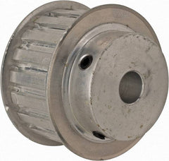 Power Drive - 19 Tooth, 1/2" Inside x 2.238" Outside Diam, Hub & Flange Timing Belt Pulley - 1" Belt Width, 2.268" Pitch Diam, 1-1/4" Face Width, Aluminum - Eagle Tool & Supply