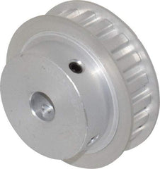 Power Drive - 20 Tooth, 1/2" Inside x 2.357" Outside Diam, Hub & Flange Timing Belt Pulley - 1/2" Belt Width, 2.387" Pitch Diam, 0.719" Face Width, Aluminum - Eagle Tool & Supply