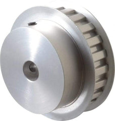 Power Drive - 22 Tooth, 1/2" Inside x 2.596" Outside Diam, Hub & Flange Timing Belt Pulley - 1/2" Belt Width, 2.626" Pitch Diam, 3/4" Face Width, Aluminum - Eagle Tool & Supply