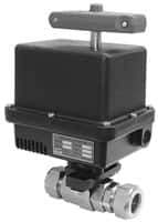 Gemini Valve - 3/8" Pipe, 1,000 psi WOG Rating Stainless Steel Electric Actuated Ball Valve - Reinforced PTFE Seal, Full Port - Eagle Tool & Supply