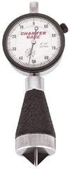 Starrett - 3/16 to 1", 90 to 127° Included Angle, External Chamfer Gage - White Hardened Tool Steel (Plunger), 3 Blade Plunger - Eagle Tool & Supply