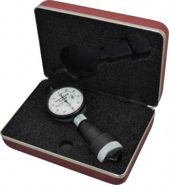 Starrett - 0 to 1", 90 to 127° Included Angle, Internal Chamfer Gage - White Hardened Tool Steel (Plunger), 3 Blade Plunger - Eagle Tool & Supply