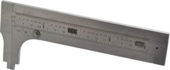 Starrett - 0 to 3-3/4" Stainless Steel Vernier Caliper - 1/64 & 1/32" Graduation, 1-3/8" Jaw Depth, 0.005" Accuracy, Includes Inside Diameter, Outside Diameter - Eagle Tool & Supply