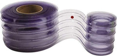 TMI, LLC - Clear Ribbed Rip-A-Strip Roll Dock Curtain Strips - 12" Wide x 12' Long x 0.31" Thick, Vinyl - Eagle Tool & Supply