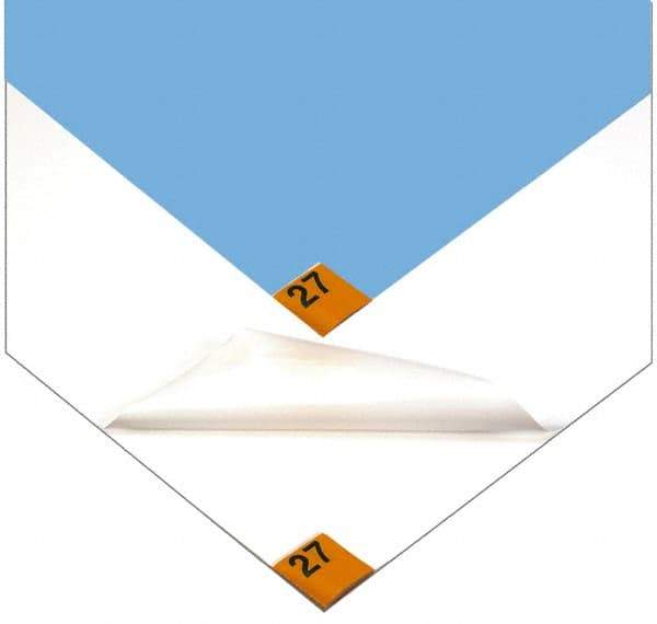 PRO-SAFE - 3' Long x 3' Wide x 1/8" Thick, Dry Environment, Smooth Pattern Clean Room Matting - Tacky Sheets, Blue, 30 Layers per Mat - Eagle Tool & Supply