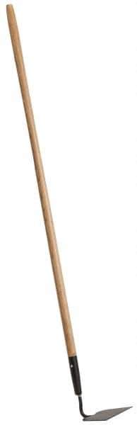 PRO-SOURCE - 6-1/4" Wide Square Steel Hoe - 48" Long Wood Straight Handle - Eagle Tool & Supply