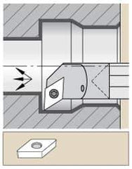 Kennametal - 33.02mm Min Bore Diam, 304.8mm OAL, 1" Shank Diam, E-SDUP Indexable Boring Bar - DP.. Insert, Screw Holding Method - Eagle Tool & Supply