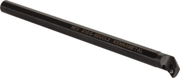 Kennametal - 21.59mm Min Bore Diam, 254mm OAL, 5/8" Shank Diam, A-SDUC Indexable Boring Bar - DC.. Insert, Screw Holding Method - Eagle Tool & Supply