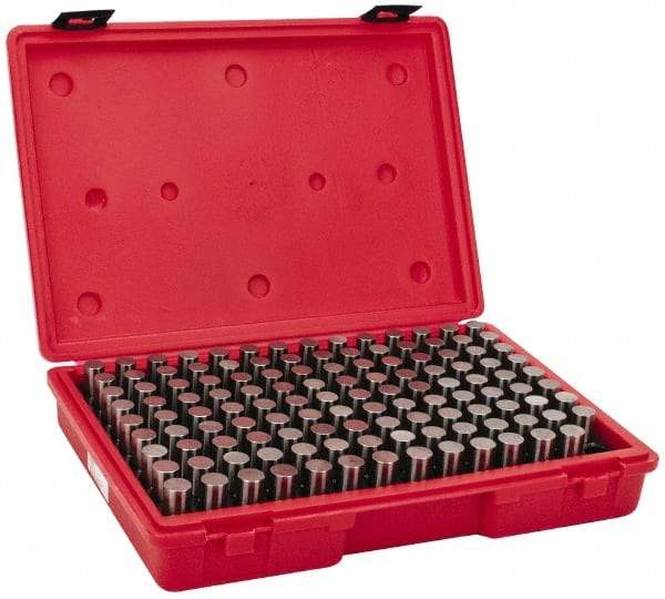 Value Collection - 125 Piece, 0.626-0.75 Inch Diameter Plug and Pin Gage Set - Minus 0.0002 Inch Tolerance, Class ZZ - Eagle Tool & Supply