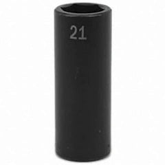 SK - Impact Socket - 1/2"DR 21MM DEEP IMPACT SOCKET - Eagle Tool & Supply
