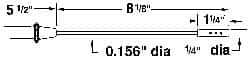 Thermo Electric - to 572°F, T, Thermocouple Probe - Eagle Tool & Supply