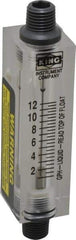 King - 1/4" FNPT Port Block Style, Inline Flowmeter - 100 Max psi, 12 GPH, Acrylic - Eagle Tool & Supply