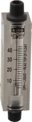 King - 1/4" FNPT Port Block Style, Inline Flowmeter - 100 Max psi, 44 GPH, Acrylic - Eagle Tool & Supply