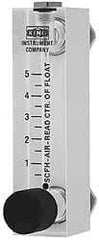 King - 1" M Port Block Style, Panel Mount Flowmeter - 125 Max psi, 40 SCFM, Acrylic - Eagle Tool & Supply