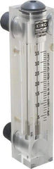 King - 1/2" M Port Block Style Panel Mount Flowmeter - 100 Max psi, 5 GPM, Acrylic - Eagle Tool & Supply