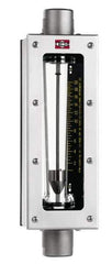 King - 2" FNPT Port Glass Tube/Stainless Case Flowmeter - 125 Max psi, 116 GPM, 304 Stainless Steel - Eagle Tool & Supply