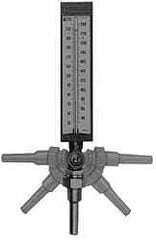 WGTC - 50 to 400°F, Industrial Thermometer with Standard Thermowell - 6 Inch Stem Length, 1-1/4 to 18 Inch Thread - Eagle Tool & Supply