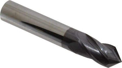 Value Collection - 1/2" Diam, 1" LOC, 4 Flute, 90° Point Angle, Solid Carbide Drill Mill - AlTiN Finish, 3" OAL, 1/2" Shank Diam - Eagle Tool & Supply