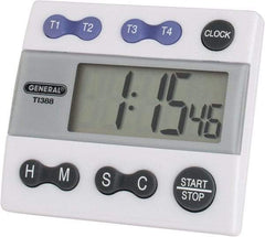 General - 4 Channel Timer - White - Eagle Tool & Supply