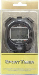 General - Large Display with 16 Memory Stop Watch - Black - Eagle Tool & Supply