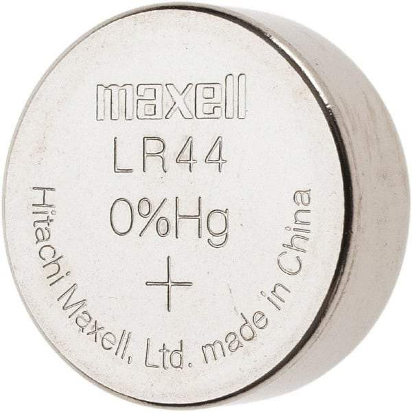 General - Size LR44, Silver Oxide, Button & Coin Cell Battery - 1.5 Volts, LR44 - Eagle Tool & Supply