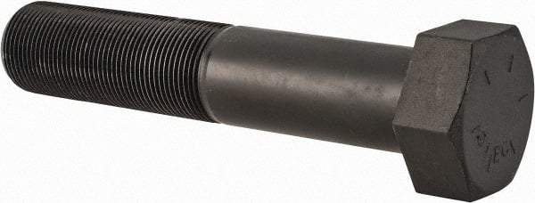 Value Collection - 1-3/8 - 12 UNF, 7" Length Under Head Hex Head Cap Screw - Partially Threaded, Grade 8 Alloy Steel, Uncoated, 2-1/16" Hex - Eagle Tool & Supply