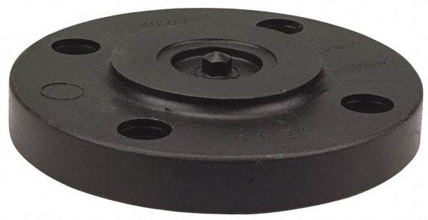NIBCO - 1-1/2" Pipe, 5" OD, Polypropylene Blind Pipe Flange - Schedule 80, Black - Eagle Tool & Supply