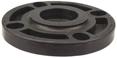 NIBCO - 2" Pipe, 6" OD, Polypropylene Blind Pipe Flange - Schedule 80, Black - Eagle Tool & Supply