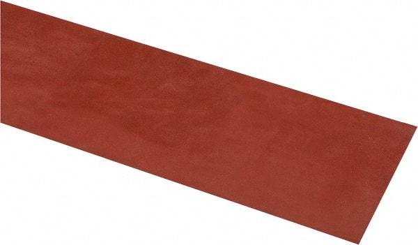 Made in USA - 4" Wide, 0.031" Thick, Silicone Rubber Foam Sheet - 30 Durometer, Orange-Red, -60 to 500°F, 650 psi Tensile Strength, Cut-to-Length - Eagle Tool & Supply