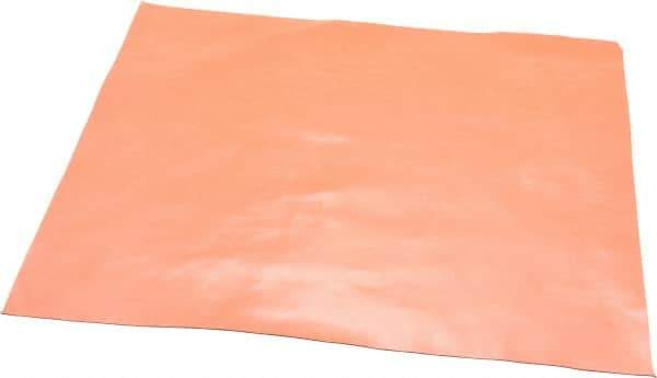 Made in USA - 12" Long, 12" Wide, 0.031" Thick, Silicone Rubber Foam Sheet - 30 Durometer, Orange-Red, -60 to 500°F, 650 psi Tensile Strength, Stock Length - Eagle Tool & Supply