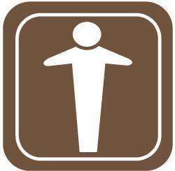 NMC - 3.5" Wide x 3.5" High, Acrylic Sign - White on Brown, Wall Mount - Eagle Tool & Supply